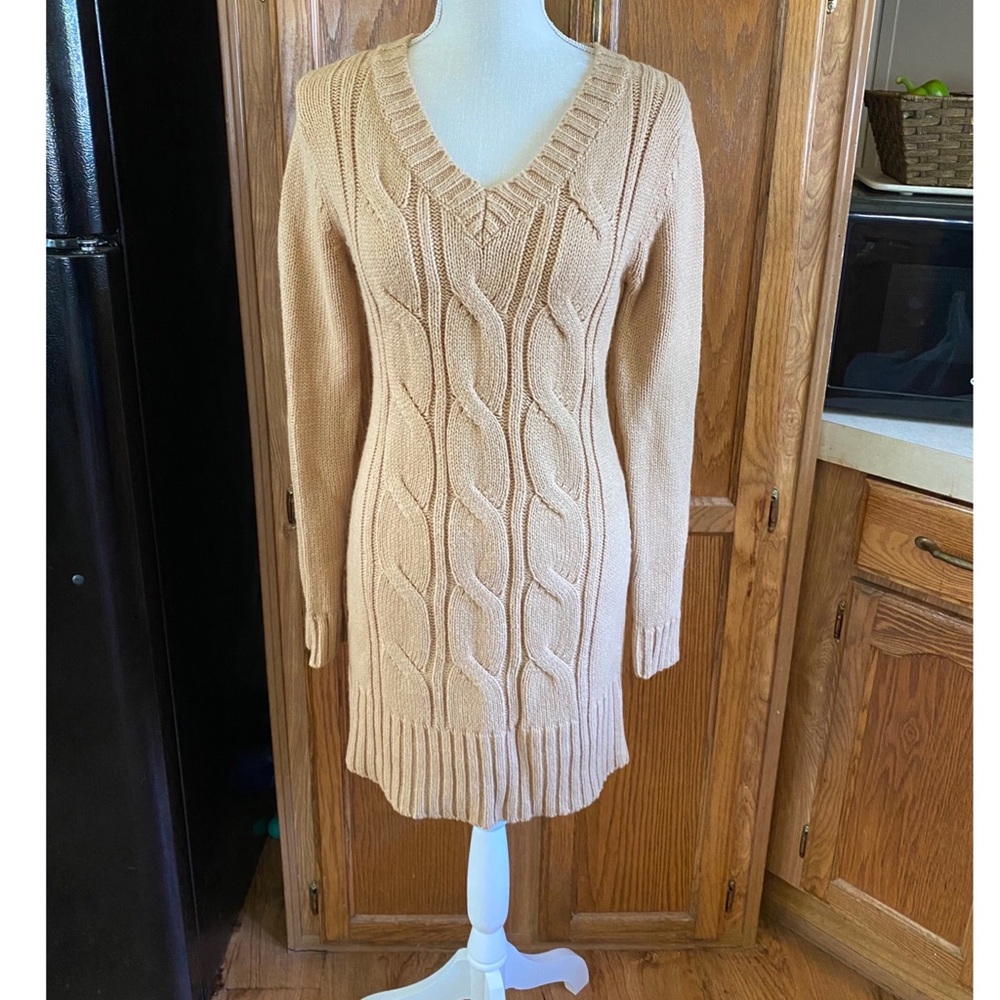 Body Central Tan Sweater Dress Size Large